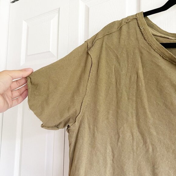 Free People Rosemary Tea Green Short Sleeve Pocket Tee Women's Size X-Small XS - Picture 4 of 8